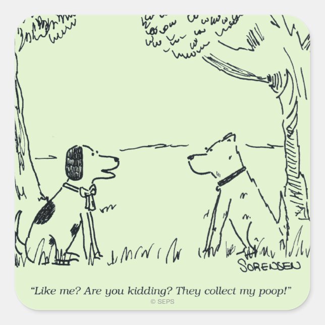 Liebe Quadratischer Aufkleber (Vorderseite)