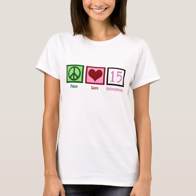 Liebe Quinceañera T-Shirt (Vorderseite)