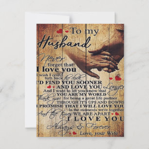 Liebe Quotes-Geschenk An mein Ehemann anwesend Einladung