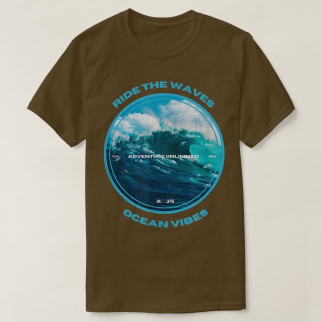 LIEBE Rad The WAVES Ocean vibes Serfing  T-Shirt (Design vorne)