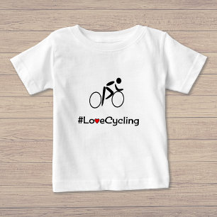 Liebe Radfahrer-Slogan Baby T-shirt