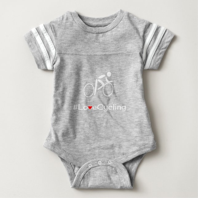 Liebe Radsportler-Slogan Baby Baby Strampler (Vorderseite)