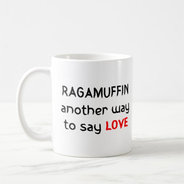 Liebe ragamuffin kaffeetasse (Links)