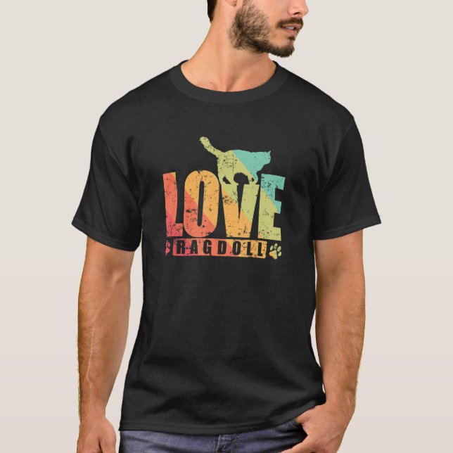 Liebe Ragdoll Katze T-Shirt (Vorderseite)