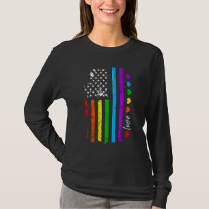 Liebe Rainbow American Flag LGbt Equality Lgbt Pri T-Shirt