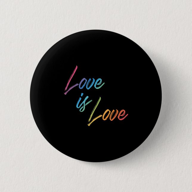 Liebe Rainbow Color Niedlich Happy Positive Quote  Button (Vorderseite)