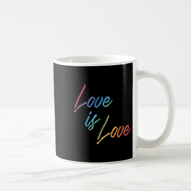 Liebe Rainbow Color Niedlich Happy Positive Quote  Kaffeetasse (Rechts)