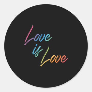 Liebe Rainbow Color Niedlich Happy Positive Quote Runder Aufkleber