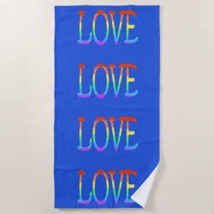 Liebe Rainbow Colors Word Strandtücher