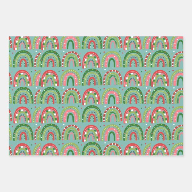 Liebe Rainbow Geschenkpapier Set (Vorderseite)