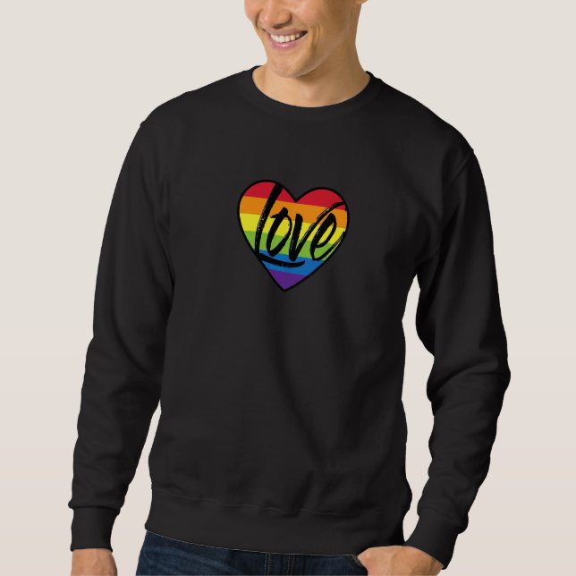 Liebe Rainbow Heart Sweatshirt (Vorderseite)