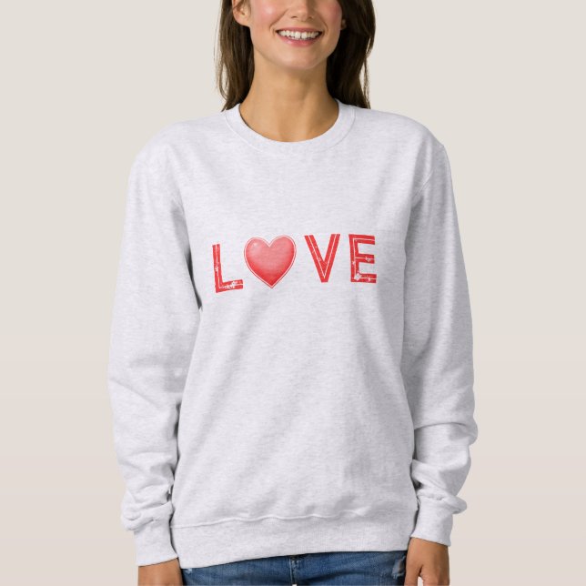 LIEBE Rainbow Heart Women's Sweatshirt (Vorderseite)