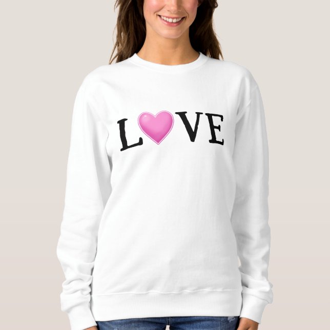 LIEBE Rainbow Heart Women's Sweatshirt (Vorderseite)