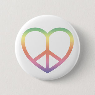 Liebe Rainbow Herztasten Button