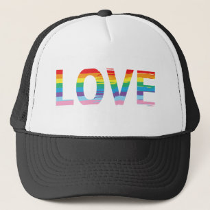 LIEBE Rainbow LGBTQIA Flag, Gay Pride Letter Truckerkappe