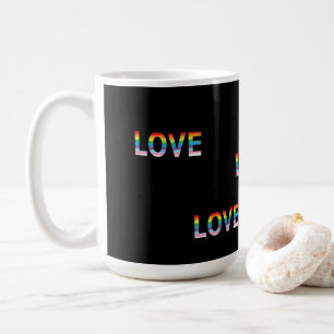 LIEBE-Rainbow-LGBTQIA-Flag, Priesterbrief Kaffeetasse