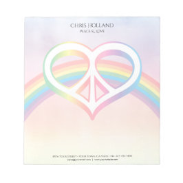 Liebe Rainbow Notepad Notizblock