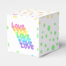 "Liebe" Rainbow Polka Dotted Gevor Box