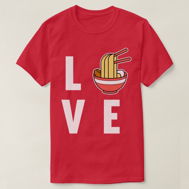 Liebe Ramen Anime Kawaii Ramen Noodles Lover Graph T-Shirt (Design vorne)