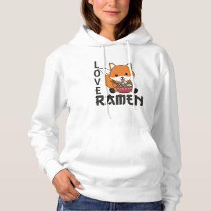 Liebe Ramen Niedlich Fox Kawaii Füchse Hoodie