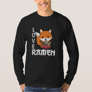 Liebe Ramen Niedlich Fox Kawaii Füchse T-Shirt