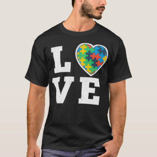 Liebe Rätsel Autismus-Bewusstsein Autistische Unte T-Shirt