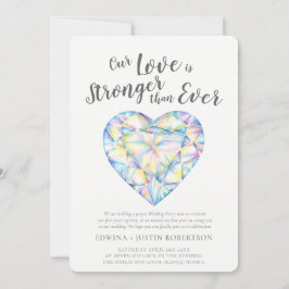 Liebe Rautenwasserfarbe nach Hochzeitsfeier Einladung