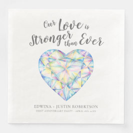 Liebe Rautenwasserfarbe nach Hochzeitsfeier Serviette