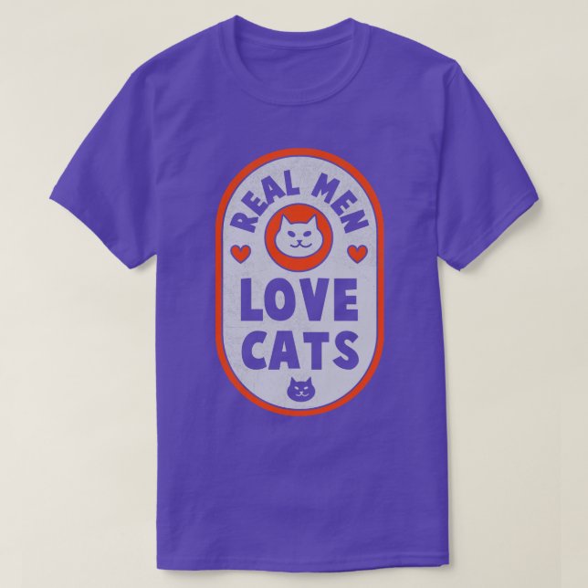 Liebe Real Men Katze Katze Katze Katze Katze Besit T-Shirt (Design vorne)