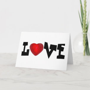 LIEBE Red Candy Heart Valentinstag Sweet Feiertagskarte