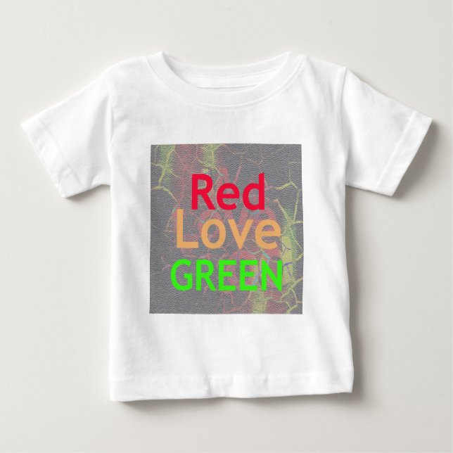LIEBE RED GOLDEN GREEN BABY T-SHIRT (Vorderseite)