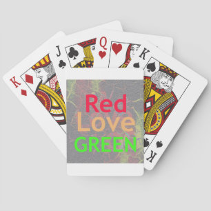 LIEBE RED GOLDEN GREEN SPIELKARTEN