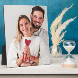 Liebe Red Heart Foto Couple Valentinstag Fotoplatte