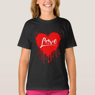 LIEBE RED HEART MELDEN VALENTINSTAG T-Shirt