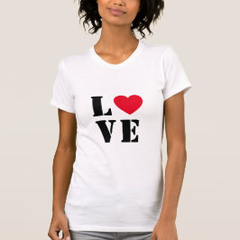 Liebe, Red Heart Women's Fine Jersey T - Shirt