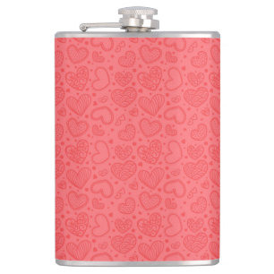 Liebe "Red Hearts Flask" Flachmann