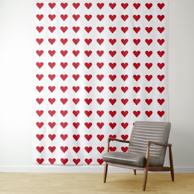 Liebe Red Hearts Muster Valentine Wandteppich (Beispiel)