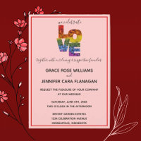 LIEBE Red Themed Same Wedding Collection Invita