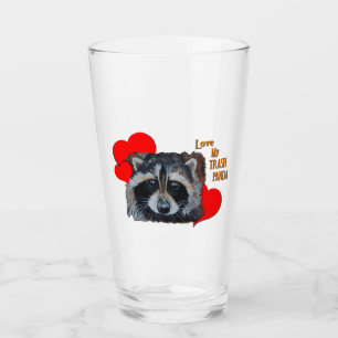 Liebe Red Trash Panda Racoon Niedlich Scavenger Di Glas