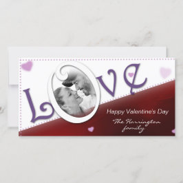 Liebe Red Valentine's Day Foto Card Feiertagskarte