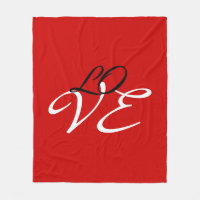 Liebe Red White Black Color Calligraphy