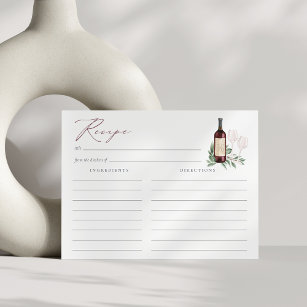 Liebe Red Wine Brautparty Rezept Card Postkarte