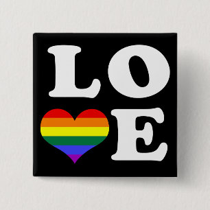 Liebe-Regenbogen-Pride Button