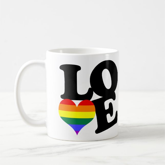 Liebe-Regenbogen-Pride Tasse (Links)