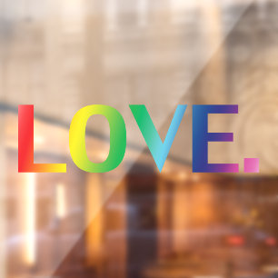 Liebe Regenbogenfarben Gay que Stolz lgbtq Fensteraufkleber