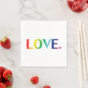 Liebe, Regenbogenfarben Stolz lgbtq Gay que Serviette