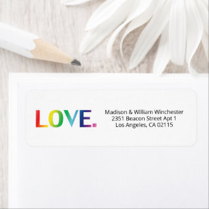 Liebe-Regenbogentypografie LGBTQ Stolz auf moderne