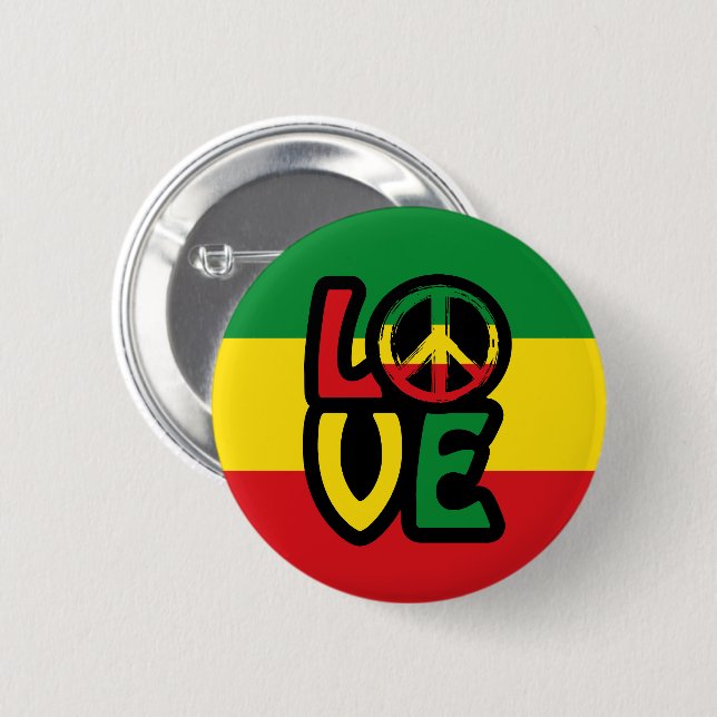 Liebe Reggae Button (Vorne & Hinten)