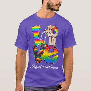 LIEBE-Registered LGBT-Gay Pride-Regenbogenflagge T-Shirt