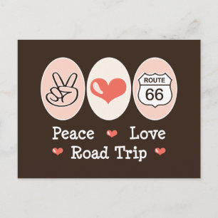 Liebe-Reise-Route 66 Postkarte